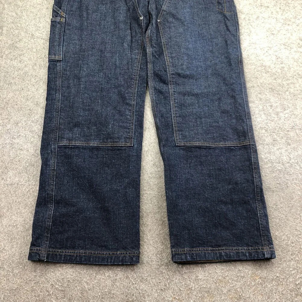 Duluth Trading Jeans Mens 38x32 Double Knee Dark Wash Relaxed Flex Ballroom